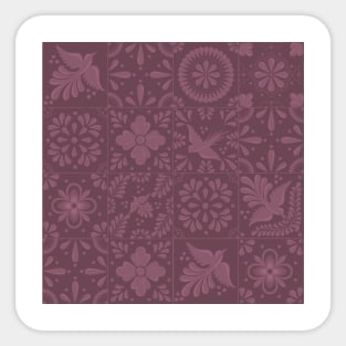 Lilac Talavera Tile Pattern by Akbaly Sticker